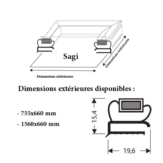 JOINT CADRE MAGNETIQUE ADAPTABLE SAGI MODELE 4