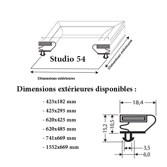 JOINT CADRE MAGNETIQUE ADAPTABLE STUDIO 54