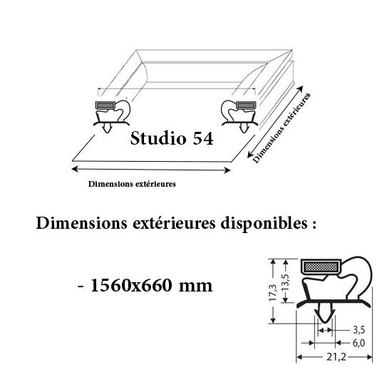 JOINT CADRE MAGNETIQUE ADAPTABLE STUDIO 54 MODELE 2