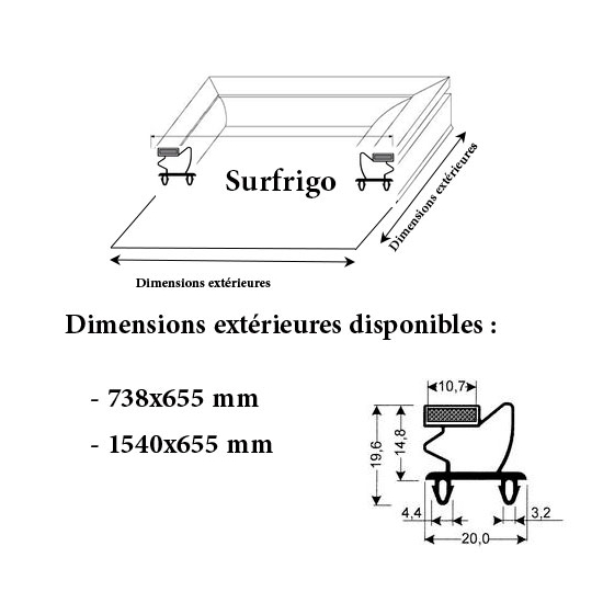 JOINT CADRE MAGNETIQUE ADAPTABLE SURFRIGO