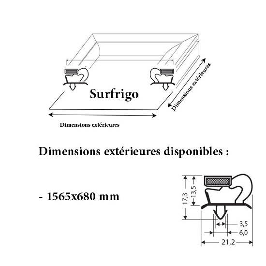 JOINT CADRE MAGNETIQUE ADAPTABLE SURFRIGO MODELE 2