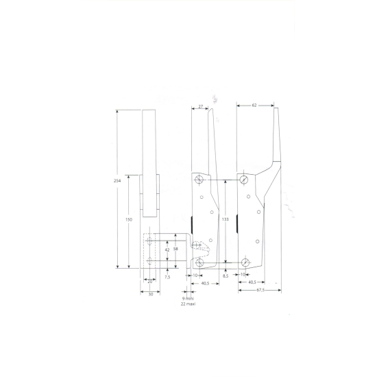 POIGNEE FERMOD 795 GALET NYLON