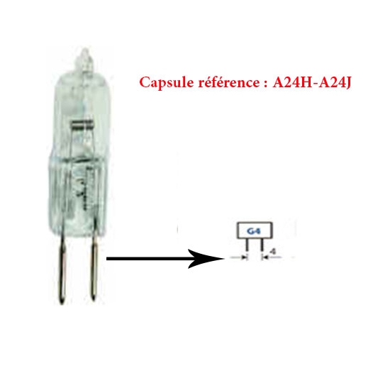 CAPSULE-HALOGENE-FOUR 12V-CULOT G4