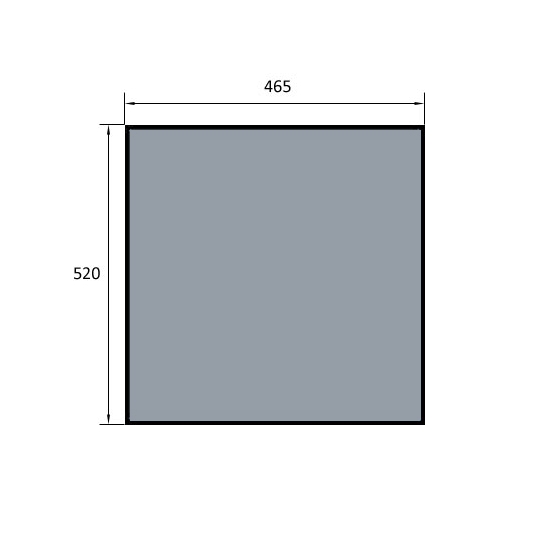 VITRE DE FOUR SPECIAL BATINOX-IBT 520X465 MM