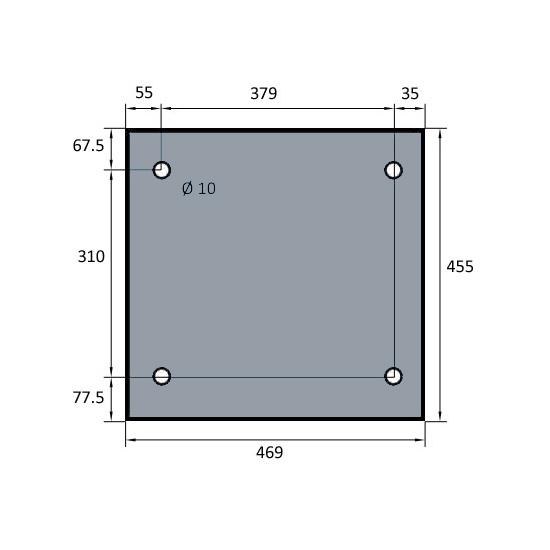 VITRE DE FOUR SPECIAL BATINOX-IBT 469x455 MM