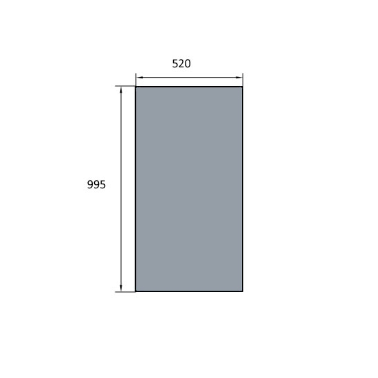 VITRE DE FOUR SPECIAL BATINOX-IBT 520X995 MM