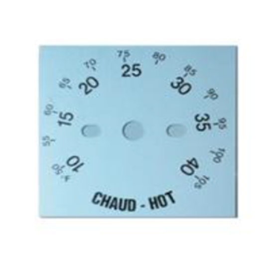 PLAQUE GRADUEE THERMOSTAT CHAUD PANIMATIC