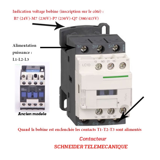 CONTACTEUR  - SCHNEIDER TELEMECANIQUE - Type LC1D - 12 AMPERES