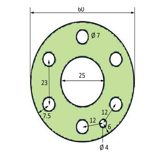 JOINT POUR APPAREIL A BUEE DIAMETRE EXTERIEUR 60 MM ADAPTABLE  FOUR BONGARD