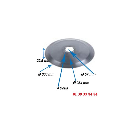 LAME COUPE JAMBON - OMAS - Ø  300 MM 