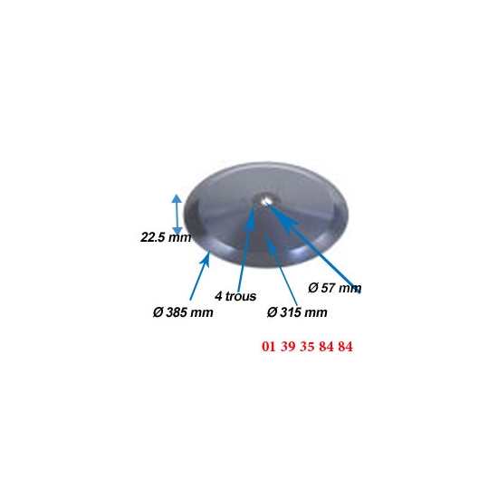 LAME COUPE JAMBON -  SIRMAN - Ø  385 MM 