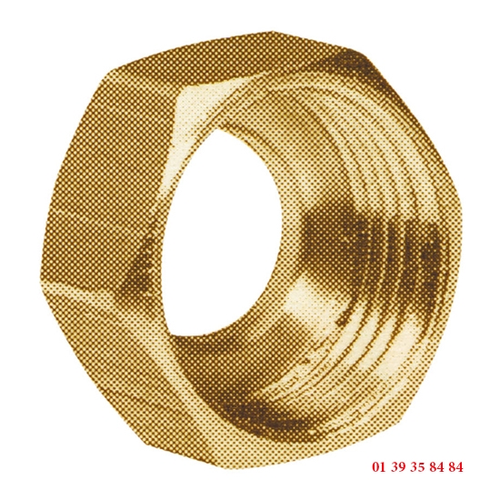 ECROU 6 PANS - COLLET BATTU