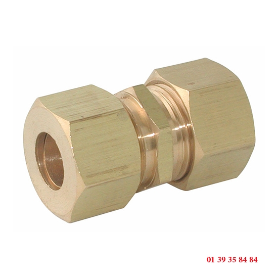 RACCORD UNION LAITON MALE/MALE - POUR TUBE