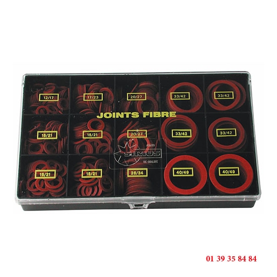 100 JOINTS  FIBRE ASSORTIS -  POUR RACCORDS STANDARDS (-30 / +70°C - 10 BARS)