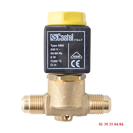 ELECTROVANNE FROID NORMALEMENT FERMEE - RACCORDS SAE FLARE ADAPTABLE CASTEL