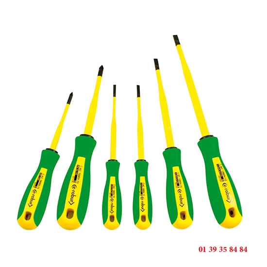 COFFRET DE 6 TOURNEVIS BI-MATIERE - E-ROBUR L ORIGINAL