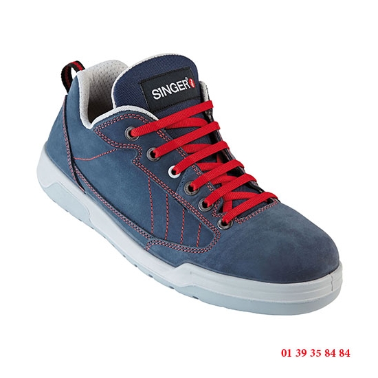CHAUSSURE DE PROTECTION BASSE L'ORIGINAL - SINGER SAFETY - Bleu Nubuck S3