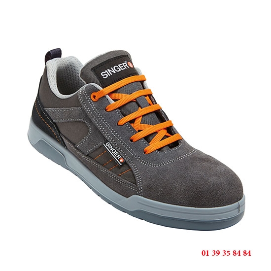 CHAUSSURE DE PROTECTION BASSE L'ORIGINAL  - SINGER SAFETY - Gris/orange