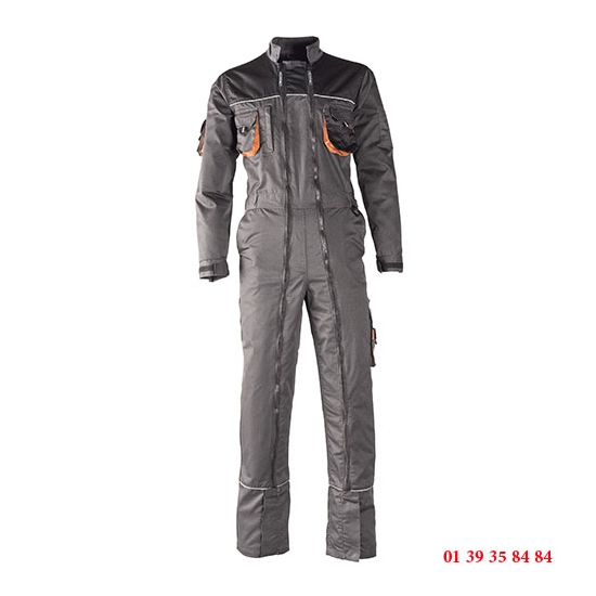 COMBINAISON DE TRAVAIL L'ORIGINAL -SINGER SAFETY-  2 ZIPS - POLYESTER/COTON