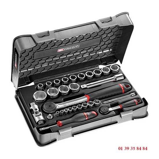 COFFRET DE DOUILLES MIXTES - FACOM - SERIE R 1/4'' & S 1/2'  L ORIGINAL