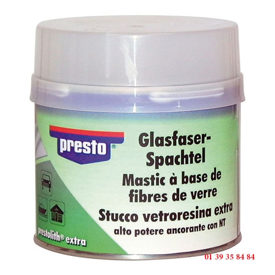 MASTIC POLYESTER - PRESTO - AVEC FIBRE DE VERRE