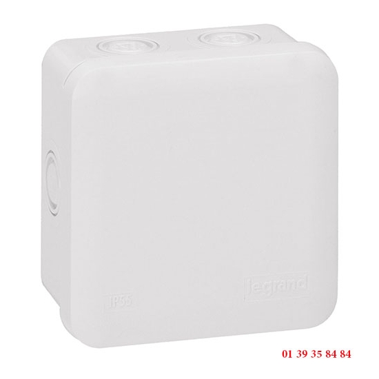 BOITE DE DERIVATION CARREE - LEGRAND-  80x80x45 MM- 7 ENTREES PRESSE ETOUPE