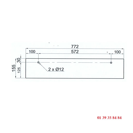 VITRE DE FOUR 2 PERCAGES - Pour four COMPAGNON C 750 ancien