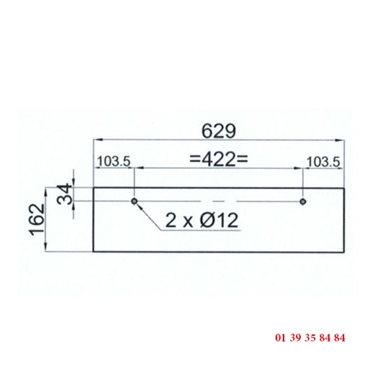 VITRE DE FOUR 2 PERCAGES - Pour four COMPAGNON C 1200