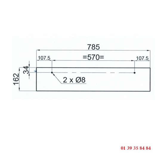 VITRE DE FOUR 2 PERCAGES - Pour four COMPAGNON C 750