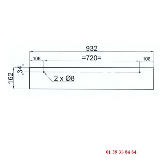 VITRE DE FOUR 2 PERCAGES - Pour four COMPAGNON C 900