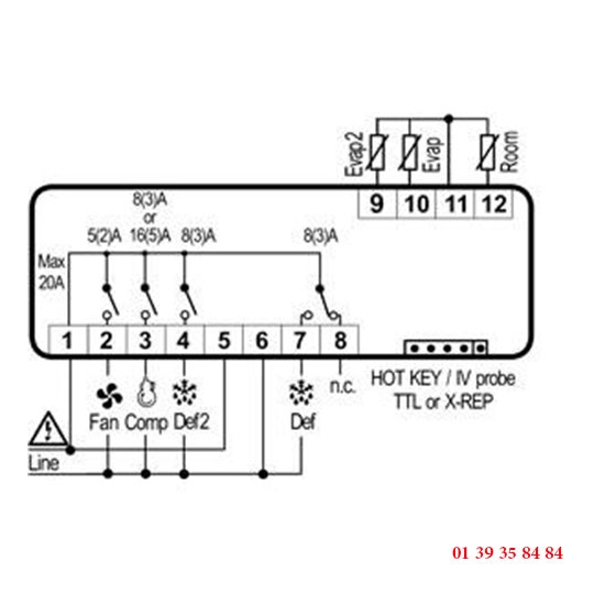 REGULATEUR DIGITAL  - DIXELL - XR64CX-5N0C0