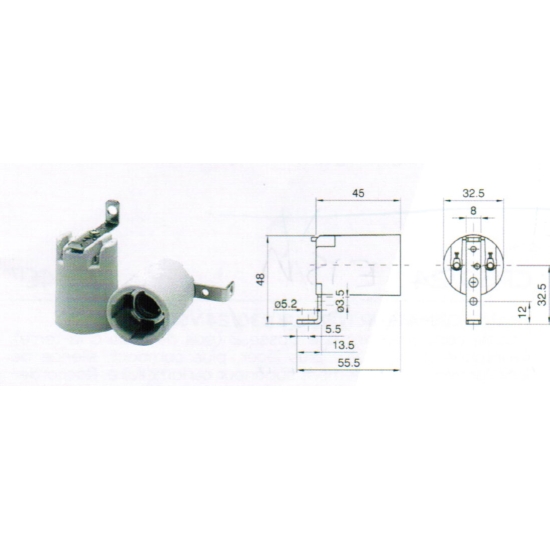 DOUILLE CERAMIQUE SPECIALE FOUR -POUR CULOT E14