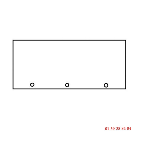 VITRE EUROFOURS -  3 PERCAGES - 900x270x6 mm