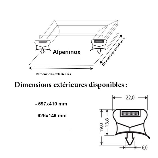JOINT CADRE MAGNETIQUE ADAPTABLE ALPENINOX MODELE 3