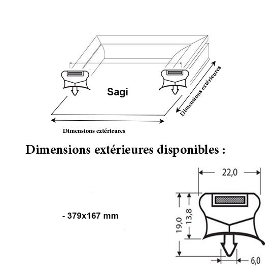 JOINT MAGNETIQUE ADAPTABLE SAGI MODELE 8