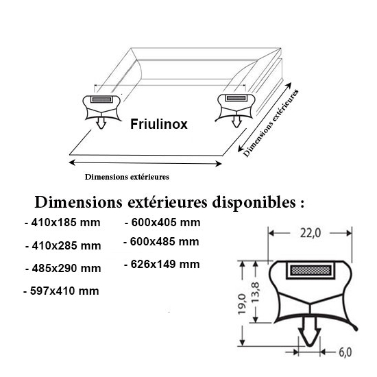 JOINT CADRE MAGNETIQUE ADAPTABLE FRIULINOX MODELE 2