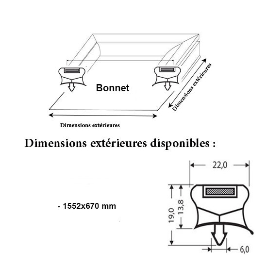 JOINT MAGNETIQUE ADAPTABLE BONNET