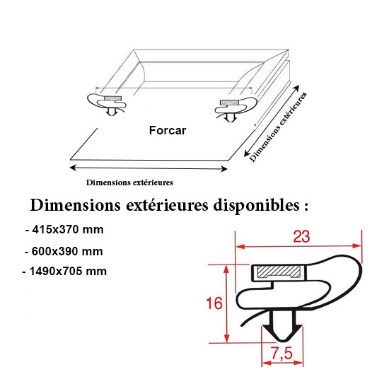 JOINT MAGNETIQUE ADAPTABLE FORCAR