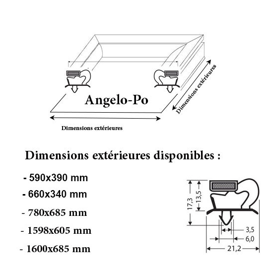 JOINT CADRE MAGNETIQUE ADAPTABLE ANGELO PO