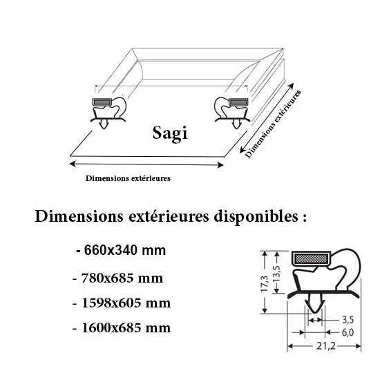 JOINT CADRE MAGNETIQUE ADAPTABLE SAGI