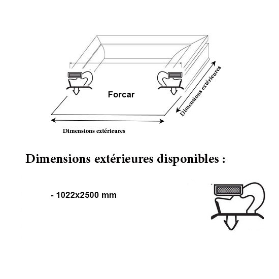 JOINT MAGNETIQUE ADAPTABLE FORCAR 1022X2500 MM