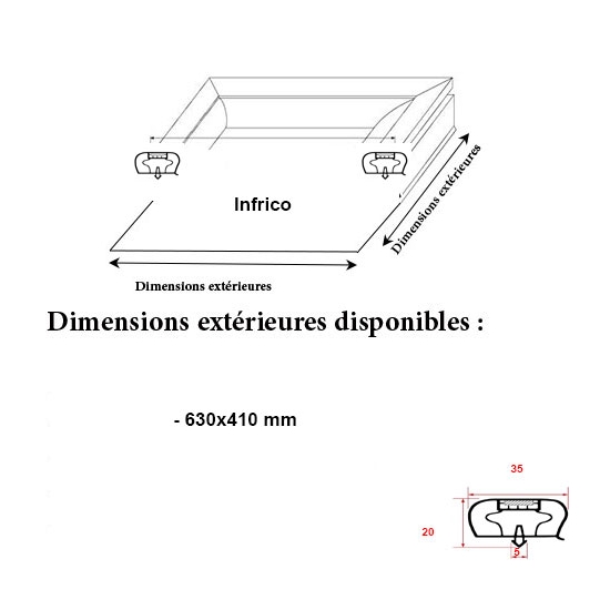 JOINT MAGNETIQUE ADAPTABLE INFRICO 608X460 MM