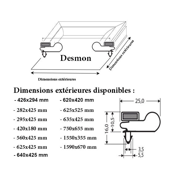 JOINT CADRE MAGNETIQUE ADAPTABLE DESMON