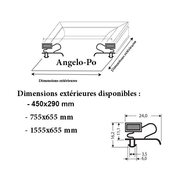 JOINT CADRE MAGNETIQUE ADAPTABLE ANGELO PO MODELE 2