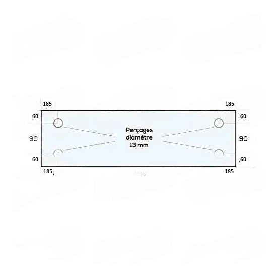 VITRE EN VERRE TREMPE ADAPTABLE SUR FOUR A SOLE GUYON 3V83