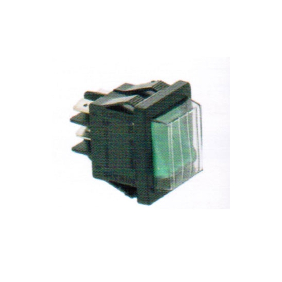 INTERRUPTEUR BIPOLAIRE VERT LUMINEUX