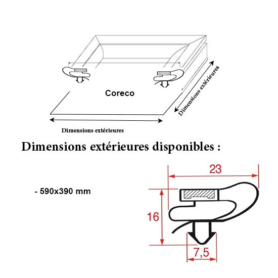 JOINT MAGNETIQUE ADAPTABLE CORECO 590X390
