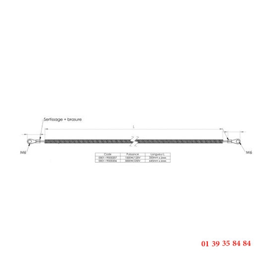 RESISTANCE BOUDINÉE 3000W/230V