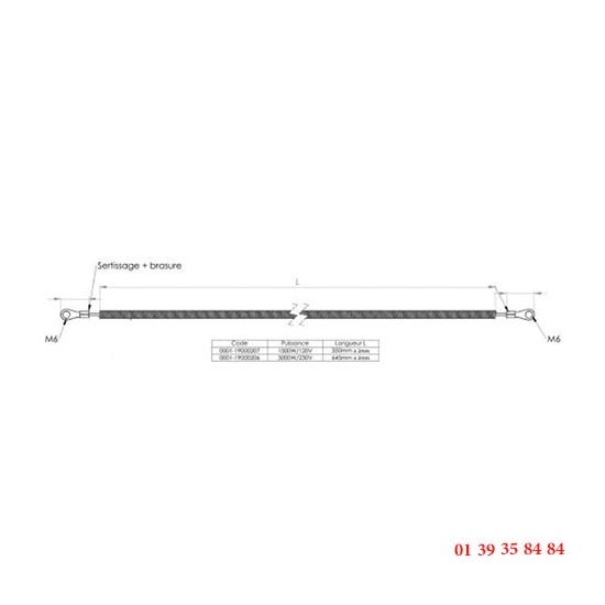 RESISTANCE BOUDINÉE 1500W/120V