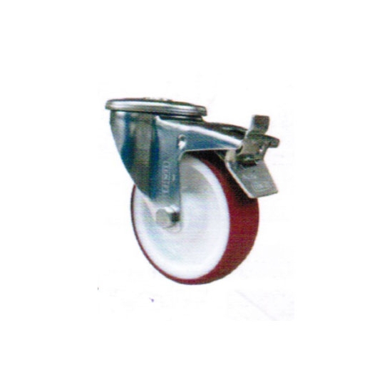ROULETTE POLYPROPYLENE A OEIL-RESISTANCE TEMPERATURE -40/+80°C-AVEC FREIN